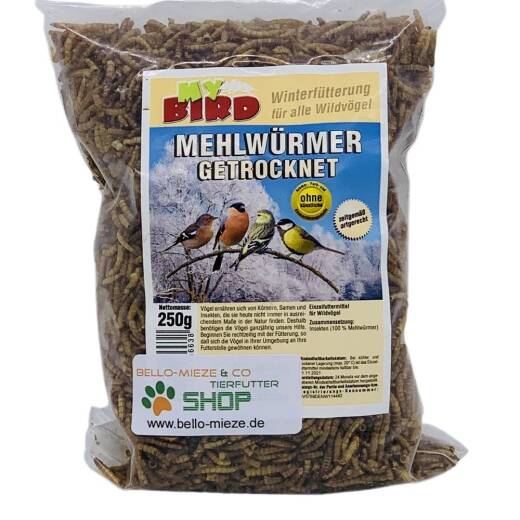 Mehlwürmer getrocknet |  Winterfutter für alle Wildvögel 500 gr