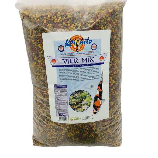 Koifutter Koihito 4 Mix 6 mm in bester Züchterqualität mit Vitamin C 2 ltr