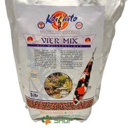 Koifutter Koihito 4 Mix 3 mm in bester Züchterqualität mit Vitamin C  5 ltr