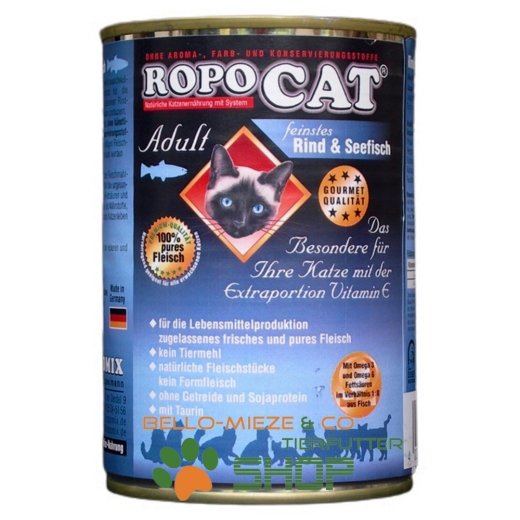RopoCat Adult Rind &amp; Seefisch 24 Dosen &agrave; 400 gr.