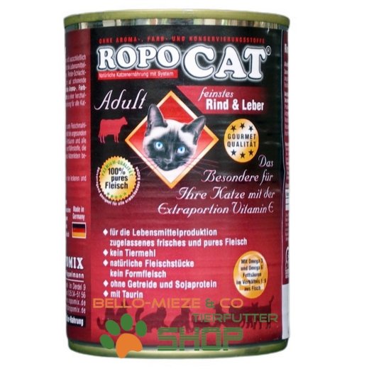 RopoCat Adult Rind &amp; Leber 24 Dosen &agrave; 400 gr