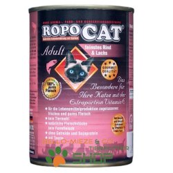 RopoCat Adult Rind & Lachs | Katzen Nassfutter -...