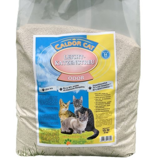 15 ltr leicht Katzenstreu Caldor CAT ODOR | ultrafrein | ohne Duft