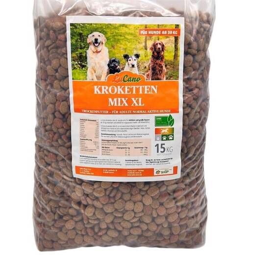 LuCano Kroketten Mix XL | für mittelgroße und große Hunde Rassen | VE 15 kg