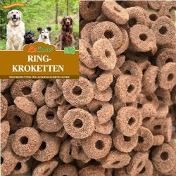 LuCano Ring Premium Krokette / Hunde Trockenfutter mit Lecithin und Biotin
