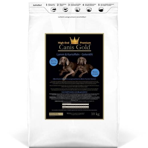 Canis Gold Senior Lamm + Kartoffel, 53 % Fleisch mit Gelenkfit 3 x 10 kg