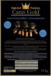 Canis Gold Welpen | Junior Lamm + Kartoffel | 55 % Fleisch | Welpen Trockenfutter ohne Getreidezusatz