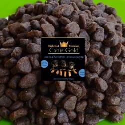 Canis Gold Welpen | Junior Lamm + Kartoffel | 55 % Fleisch | Welpen Trockenfutter ohne Getreidezusatz 10 kg