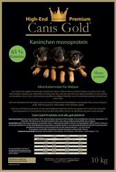Canis Gold Welpen | Junior Kaninchen + Kartoffel | 65 % Fleisch | Welpen- und Junghund Futter