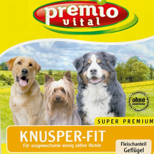 Premio Vital Knusper-Fit | Hunde Trockenfutter Gefl&uuml;gel + Reis | glutenfrei