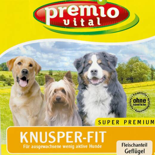 Premio Vital Knusper-Fit | Hunde Trockenfutter Geflügel + Reis |  15 kg