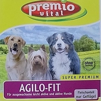 Premio Vital Agilo-Fit | Gefl&uuml;gel + Reis und Kartoffeln | Hunde Trockenfutter 15 kg