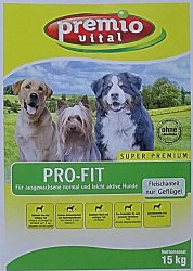 Premio Vital Pro-Fit | Hunde Trockenfutter Gefl&uuml;gel + Reis und Kartoffel 15 kg