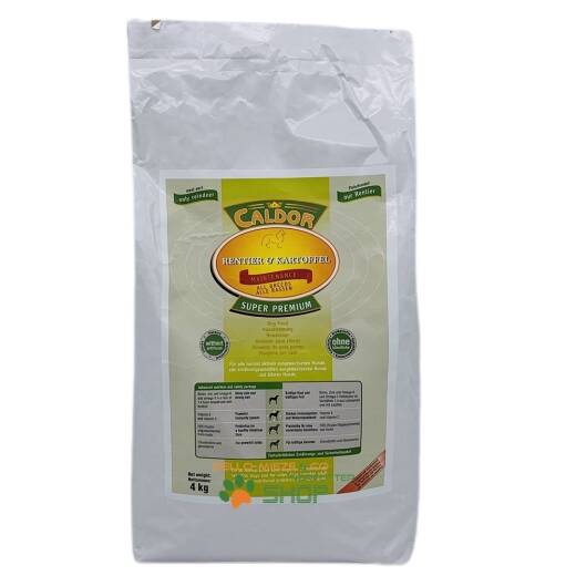 1 kg Caldor Maintenance Rentier + Kartoffel |Hunde Trockenfutter ohne Getreidezusatz