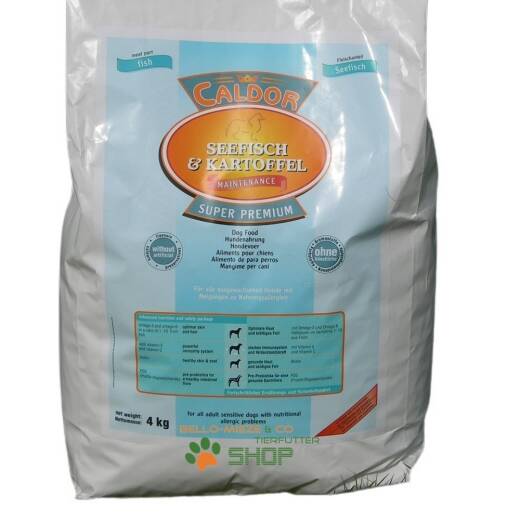 12 kg Caldor Maintenance Seefisch Kartoffel | Hunde Trockenfutter ohne Getreidezusatz
