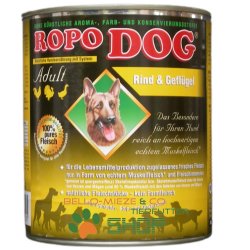 RopoDog Adult Rind & Geflügel - 100% Fleisch 400 gr