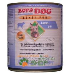 RopoDog Adult Sensi Pur Lamm - pures Fleisch 12 Dosen à 800 gr.