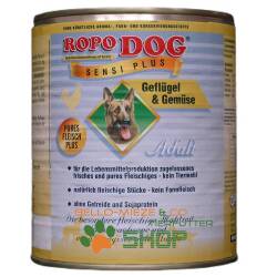 RopoDog Adult Sensi Plus Geflügel & Gemüse 24 Dosen à 400 gr.