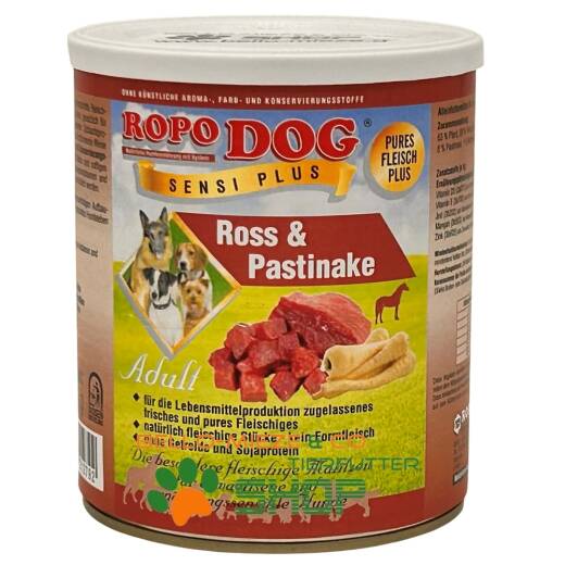 RopoDog Adult Sensi Plus Ross & Pastinake 12 x 800 gr. Dosen