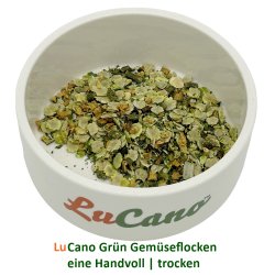 LuCano Gr&uuml;n - Gem&uuml;se Flocken Mix | Hunde BARF Erg&auml;nzung | getreidefrei mit vielen Kr&auml;utern