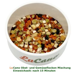 LuCano Obst + Gem&uuml;seflocken Mischung  | Hunde BARF Erg&auml;nzungsfutter | getreidefrei