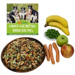LuCano Obst + Gem&uuml;seflocken Mischung  | Hunde BARF Erg&auml;nzung 1 kg