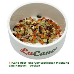 LuCano Obst + Gem&uuml;seflocken Mischung | Hunde BARF Erg&auml;nzungsfutter | getreidefrei 1 kg