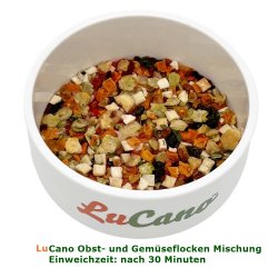 LuCano Obst + Gem&uuml;seflocken Mischung | Hunde BARF Erg&auml;nzung 2 x 10 kg