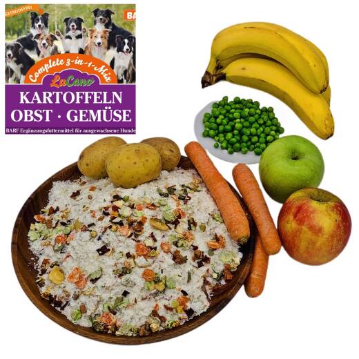 LuCano Complete 3 in 1 Mix Kartoffelflocken + Obst und Gemüseflocken Mischung 20 kg