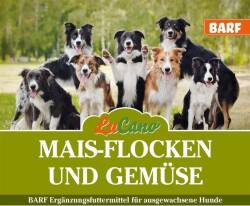 LuCano Mais Flocken + Gemüse - Hunde BARF | Flocken Mix | Ergänzungsfuttermittel 2 x 10 kg