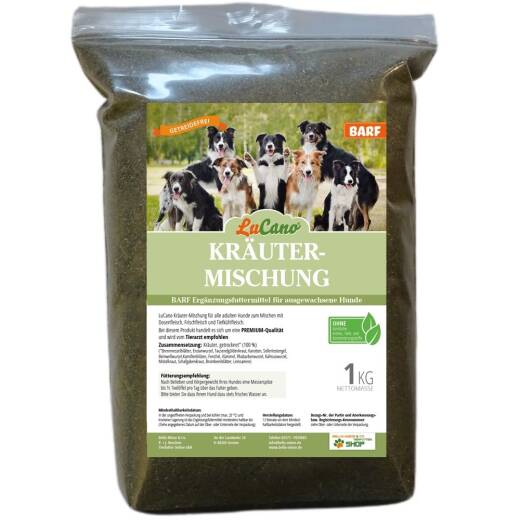 LuCano Kräutermischung | BARF / Fleisch Ergänzung für Hunde 400 gr