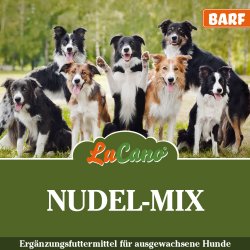 LuCano Nudel - Mix | BARF Erg&auml;nzungsfutter f&uuml;r alle Hunde / mit Spinat und Karotten