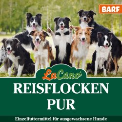 LuCano Reisflocken pur | Einzelfuttermittel für Hunde