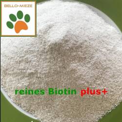 LuCano reines Biotin plus+ | Ergänzungsfuttermittel für Hunde mit 2.000.000 mcg Biotin | auch zum Barfen 400 gr