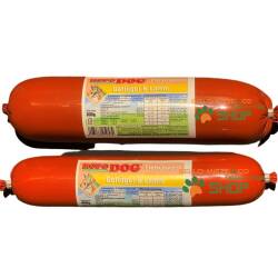 RopoDog Hunde Fleischwurst Geflügel + Lamm | Alleinfuttermittel | 8 x 400 gr.