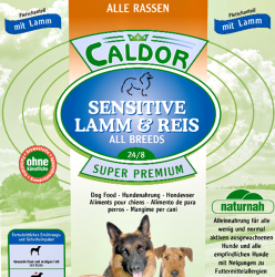 Caldor kaltgepresst | Adult Sensitive Lamm mit Reis | alle Hunderassen | ohne Weizen