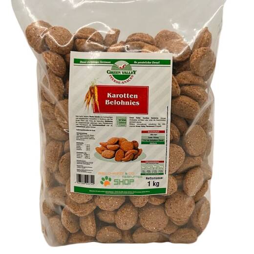 Green Valley Pferde Snacks  | Karotten Belohnies 1 kg Beutel