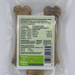 Kau Knochen Mini Edelhirsch | Monoprotein | mit Hirse und Reis von Caldor Boneta