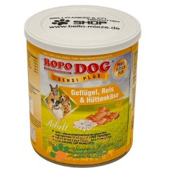RopoDog Adult Sensi Plus Gefl&uuml;gel &amp; Reis + H&uuml;ttenk&auml;se 400 gr.