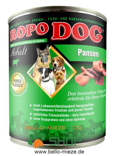 RopoDog Adult Pansen -  6 Dosen à 800 gr