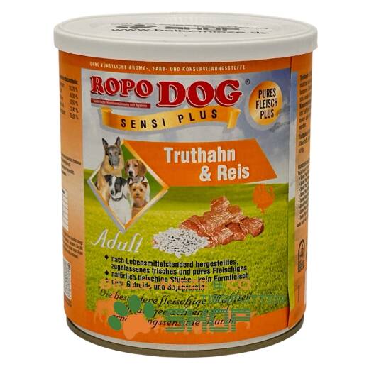 RopoDog Adult Sensi Plus Truthahn & Reis 6 Dosen à 800 gr