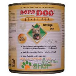 RopoDog Adult Sensi Pur Geflügel - pures Fleisch 6 Dosen à 400 gr