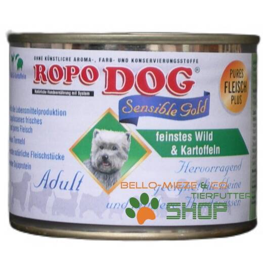 RopoDog Sensilbe Gold Adult Wild & Kartoffel 6 Dosen à 200 gr
