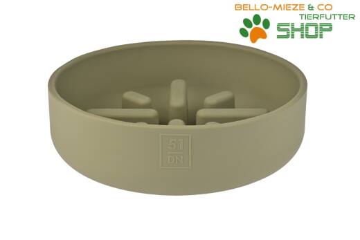 Anti Schling Napf für Hunde 700 ml    16,5 cm Durchmesser Khaki