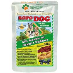 RopoDog Menü Pack mit  Wild, Kaninchen, Erdapfel...