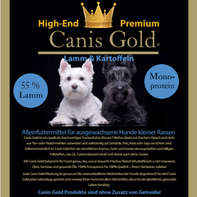 Canis Gold Adult MINI 55 % Lamm + Kartoffeln